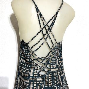 Strappy Mini Dress Tribal Print S